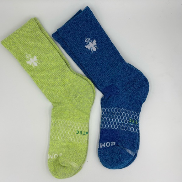 Bombas Accessories - Bombas Lime Green and Teal Women's Socks